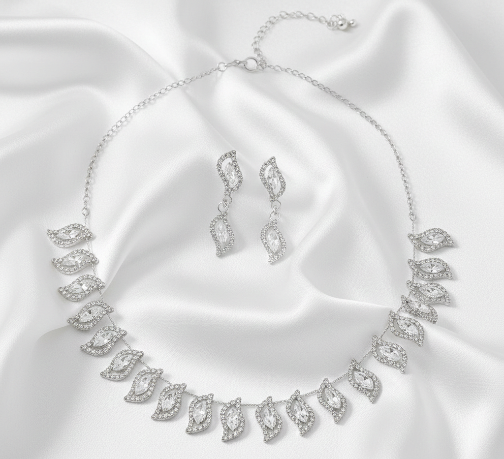 Naik Creation – Luxe Diamond Statement Necklace Set