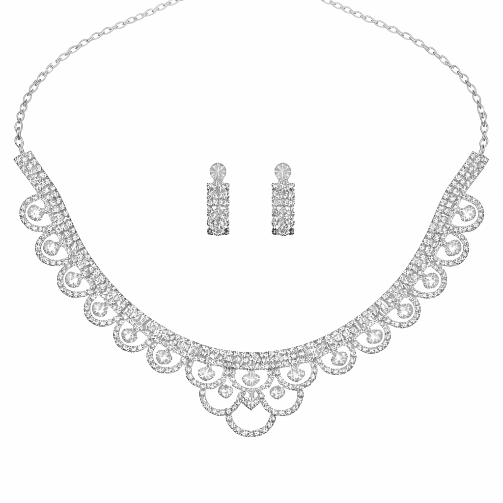 Naik Creation – Classic Diamond Elegance Necklace Set