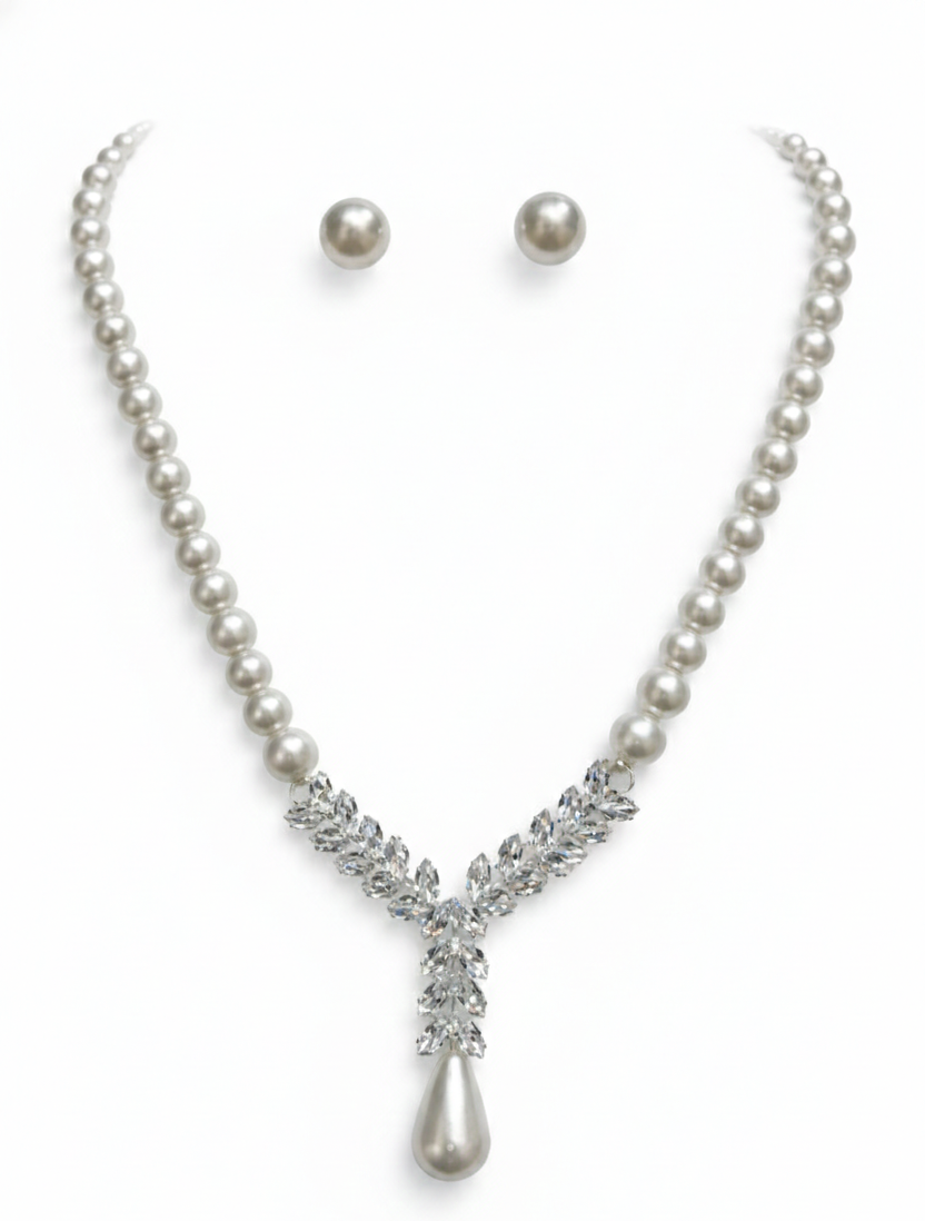 Naik Creation – Classic Pearl Drop Necklace Set