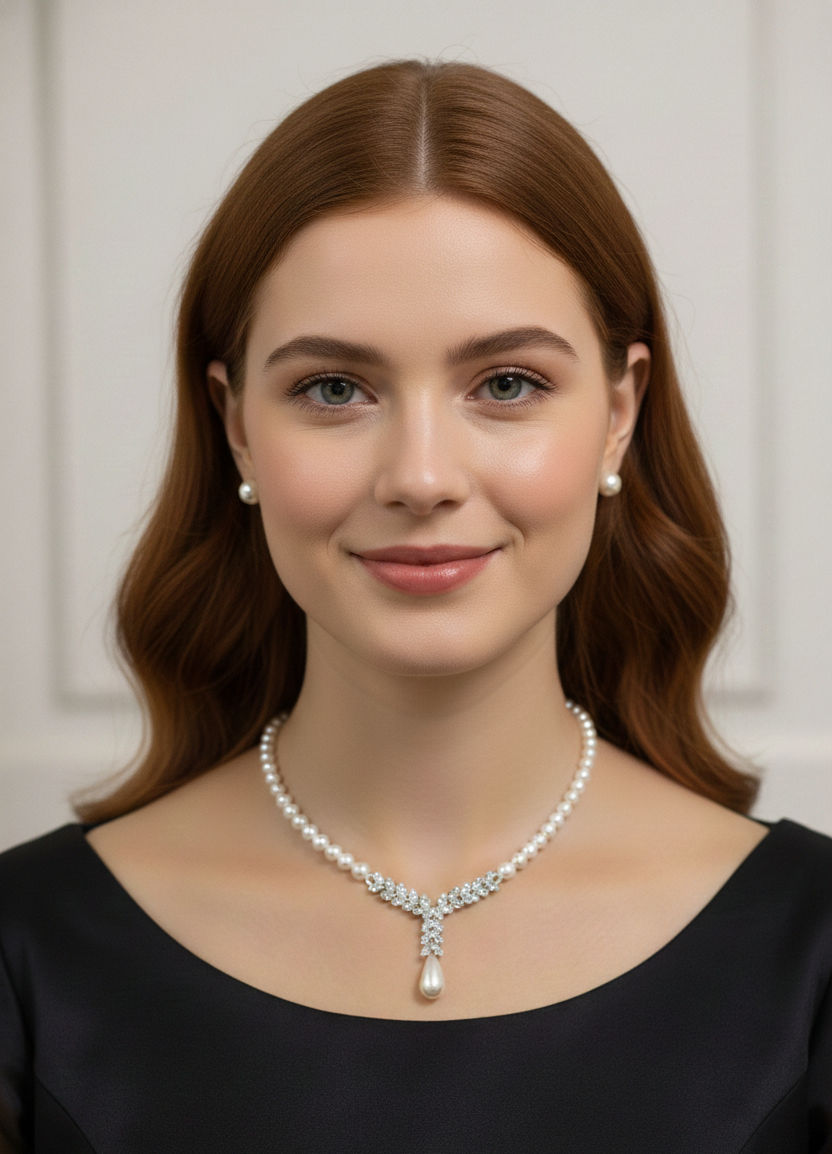 Naik Creation – Classic Pearl Drop Necklace Set