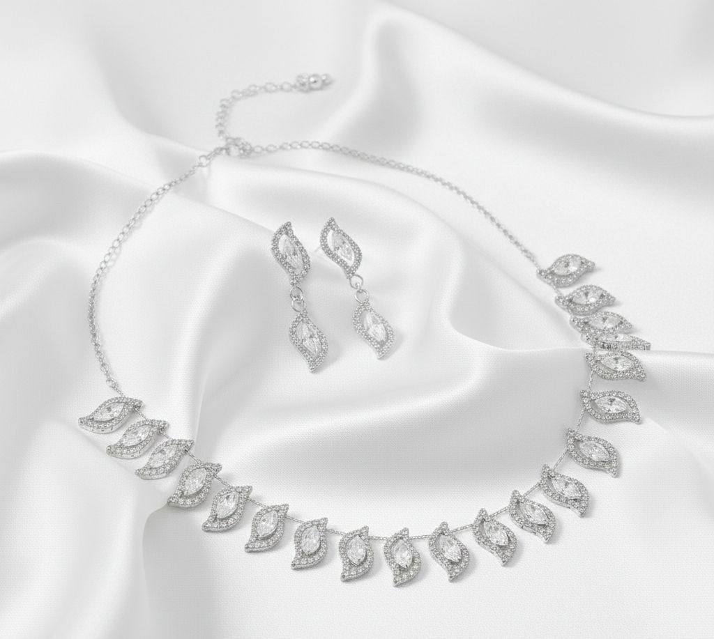 Naik Creation – Luxe Diamond Statement Necklace Set